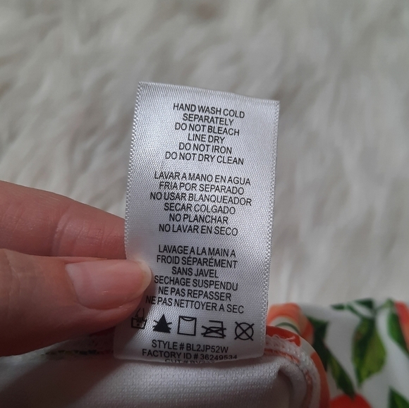 Bcbg Paris Peach Puff Sleeve Bikini Top S - Picture 7 of 7